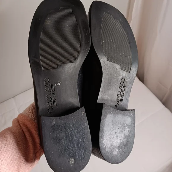 Franco Sarto Flex Womens Bocca Loafer Shoes Black Leather Size 9 5 Y2K - Picture 4 of 8